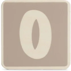 Prénatal houten namentrein letter O Taupebrown