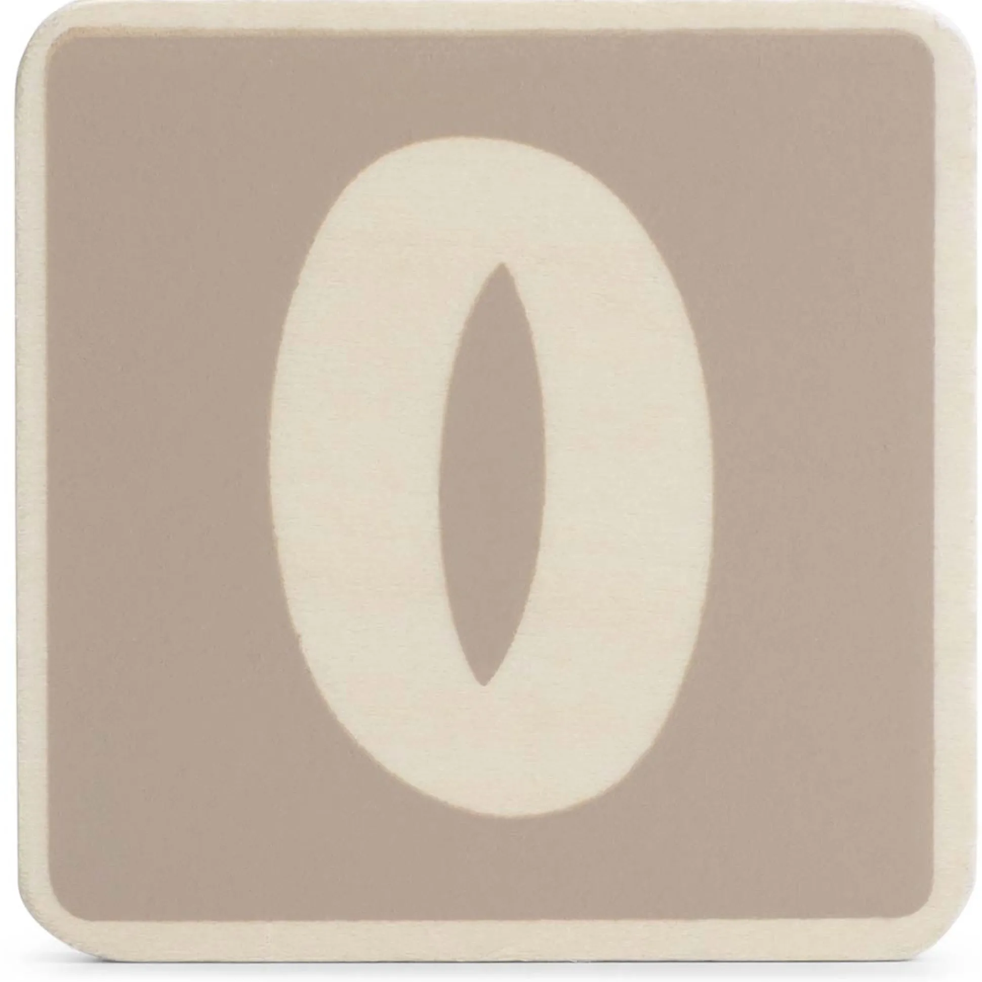 Prénatal houten namentrein letter O Taupebrown