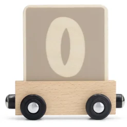 Prénatal houten namentrein letter O Taupebrown