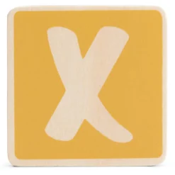 Prénatal houten namentrein letter X Yellow