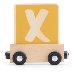 Prénatal houten namentrein letter X Yellow