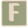Prénatal houten namentrein letter F Midgreen