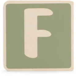 Prénatal houten namentrein letter F Midgreen