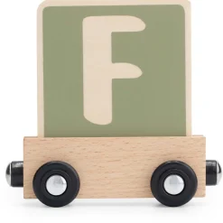 Prénatal houten namentrein letter F Midgreen