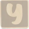 Prénatal houten namentrein letter Y Taupebrown