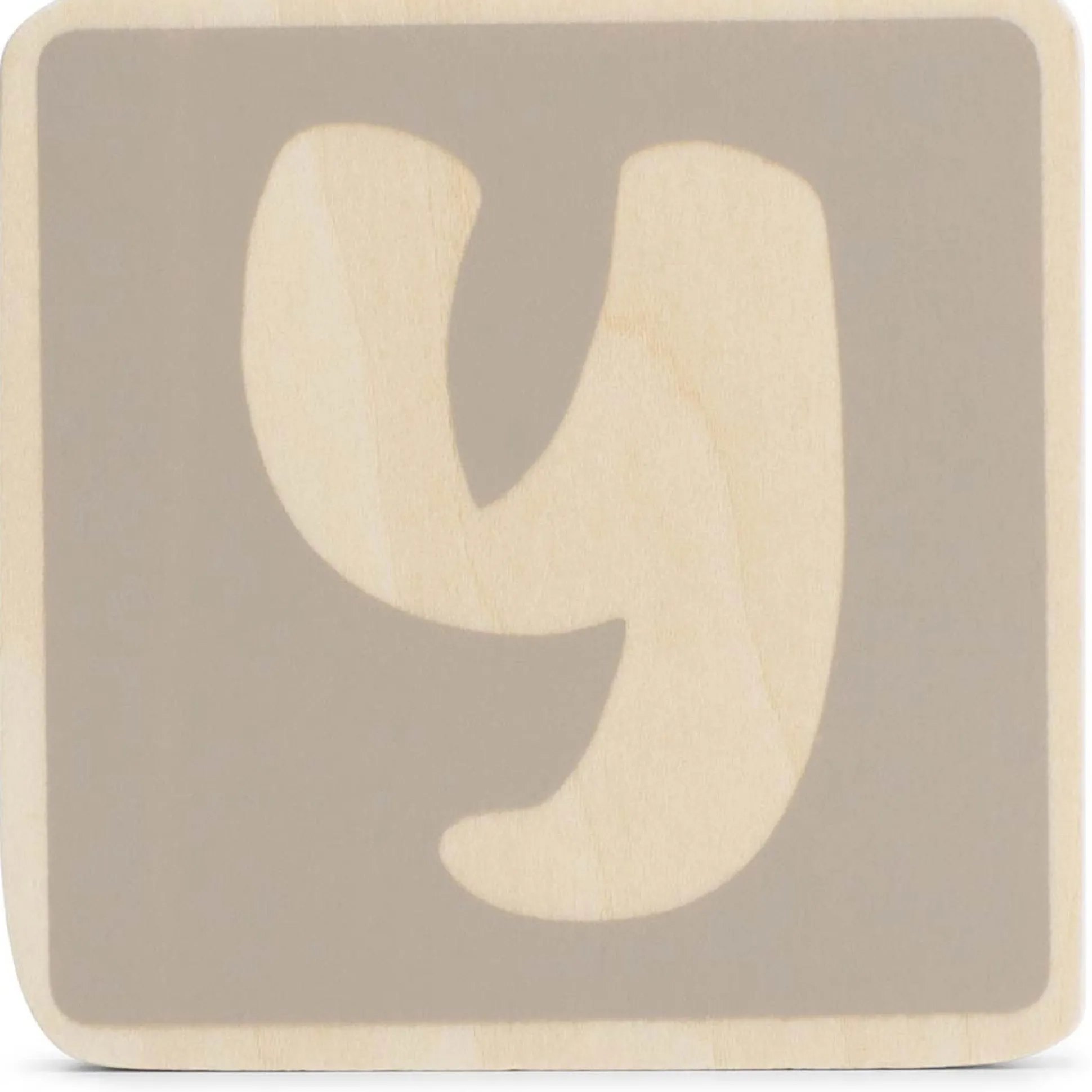 Prénatal houten namentrein letter Y Taupebrown