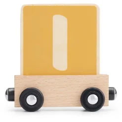 Prénatal houten namentrein letter I Yellow