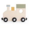 Prénatal houten namentrein locomotief Green