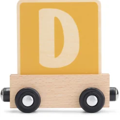 Prénatal houten namentrein letter D Yellow