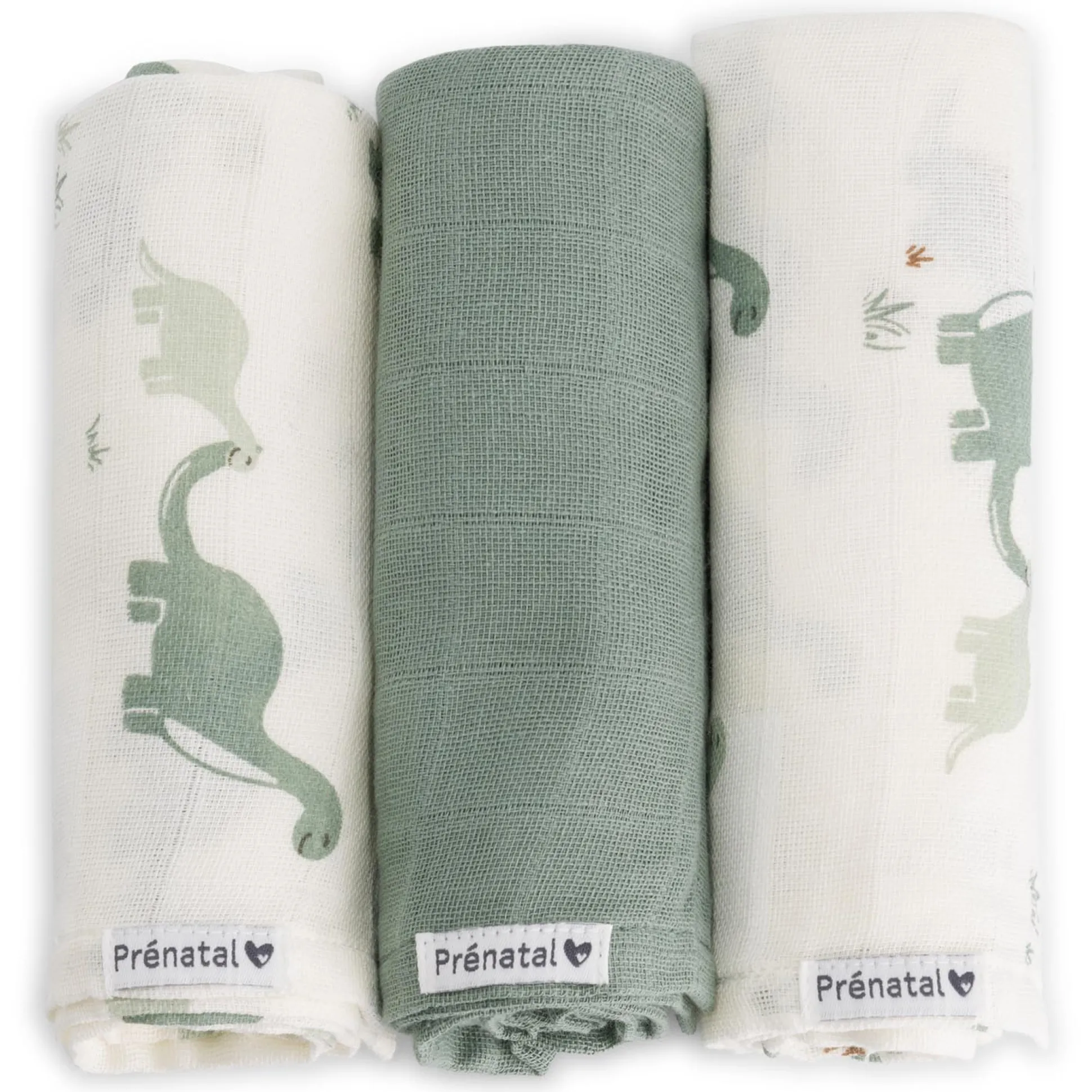 Prénatal hydrofiele luiers Dino 3 stuks multi