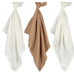 Prénatal hydrofiele luiers star en moon 3 stuks  beige