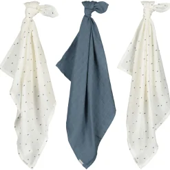 Prénatal hydrofiele luiers vogeltjes 3 stuks  blauw