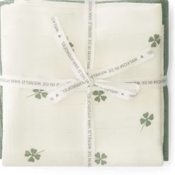 Prénatal hydrofiele luiers klavertjes 3 stuks  groen