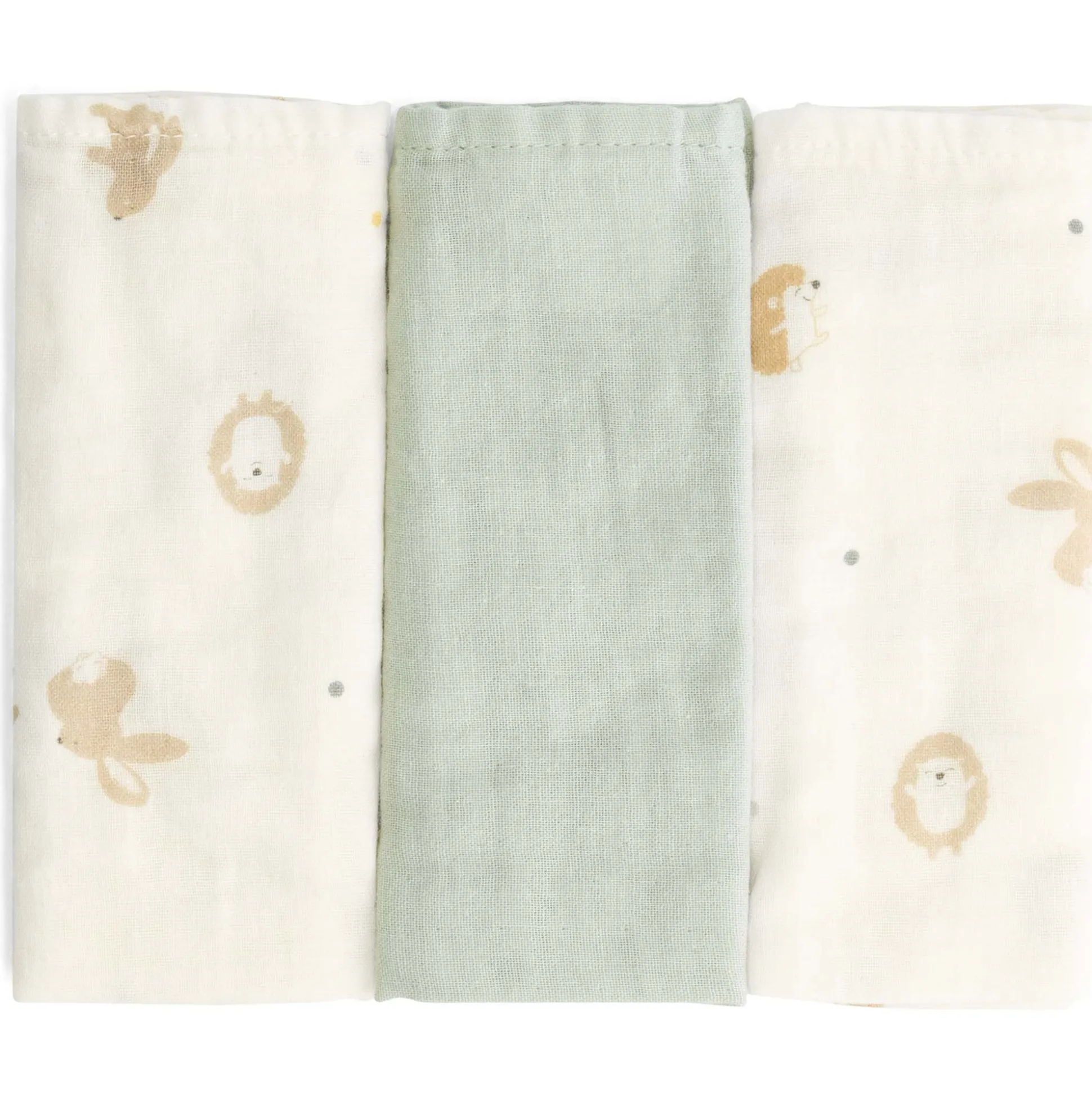 Prénatal hydrofiele monddoek kleine vriendjes 3 stuks wit