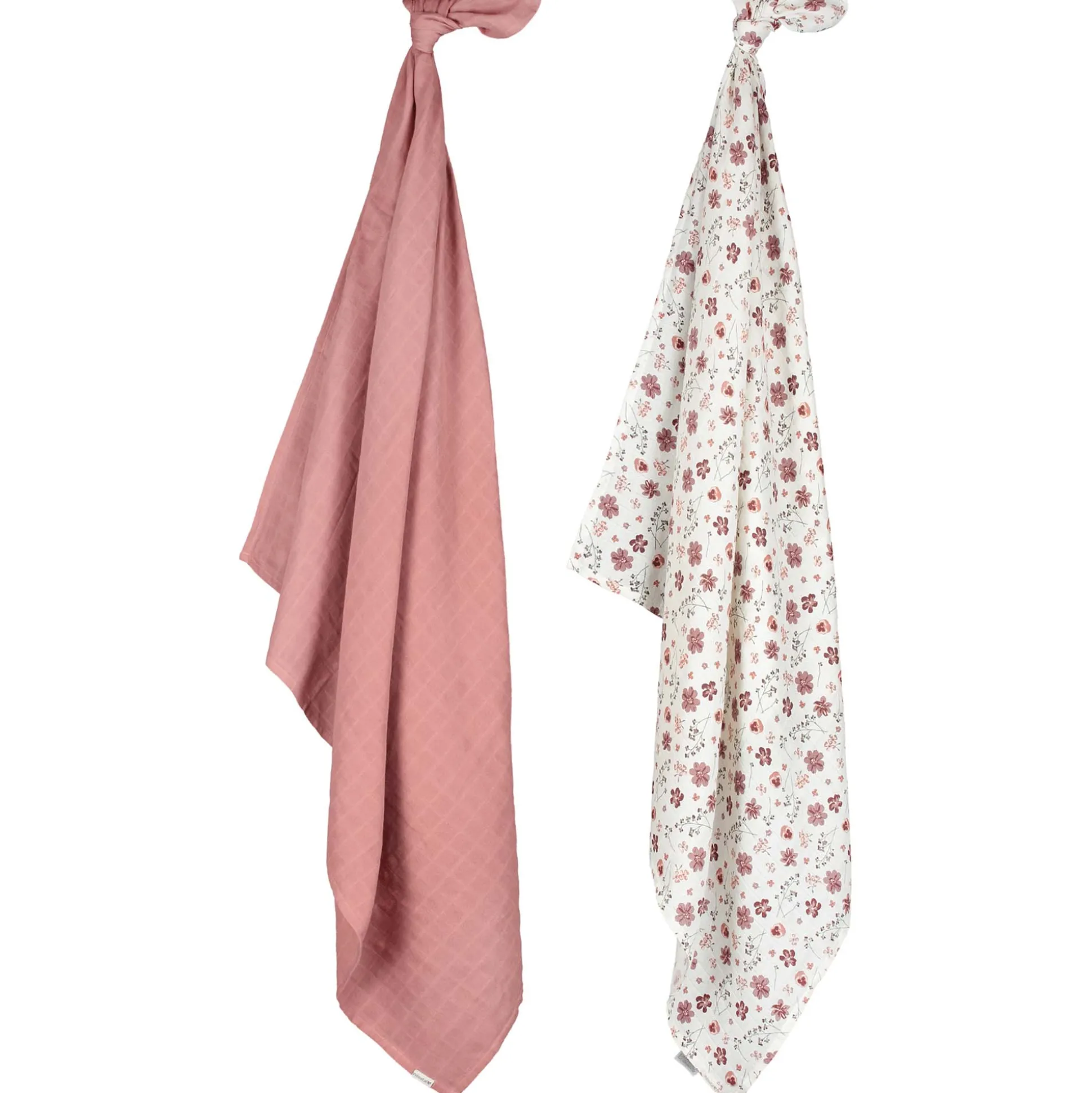 Prénatal hydrofiele multidoeken bloemen 2 stuks roze