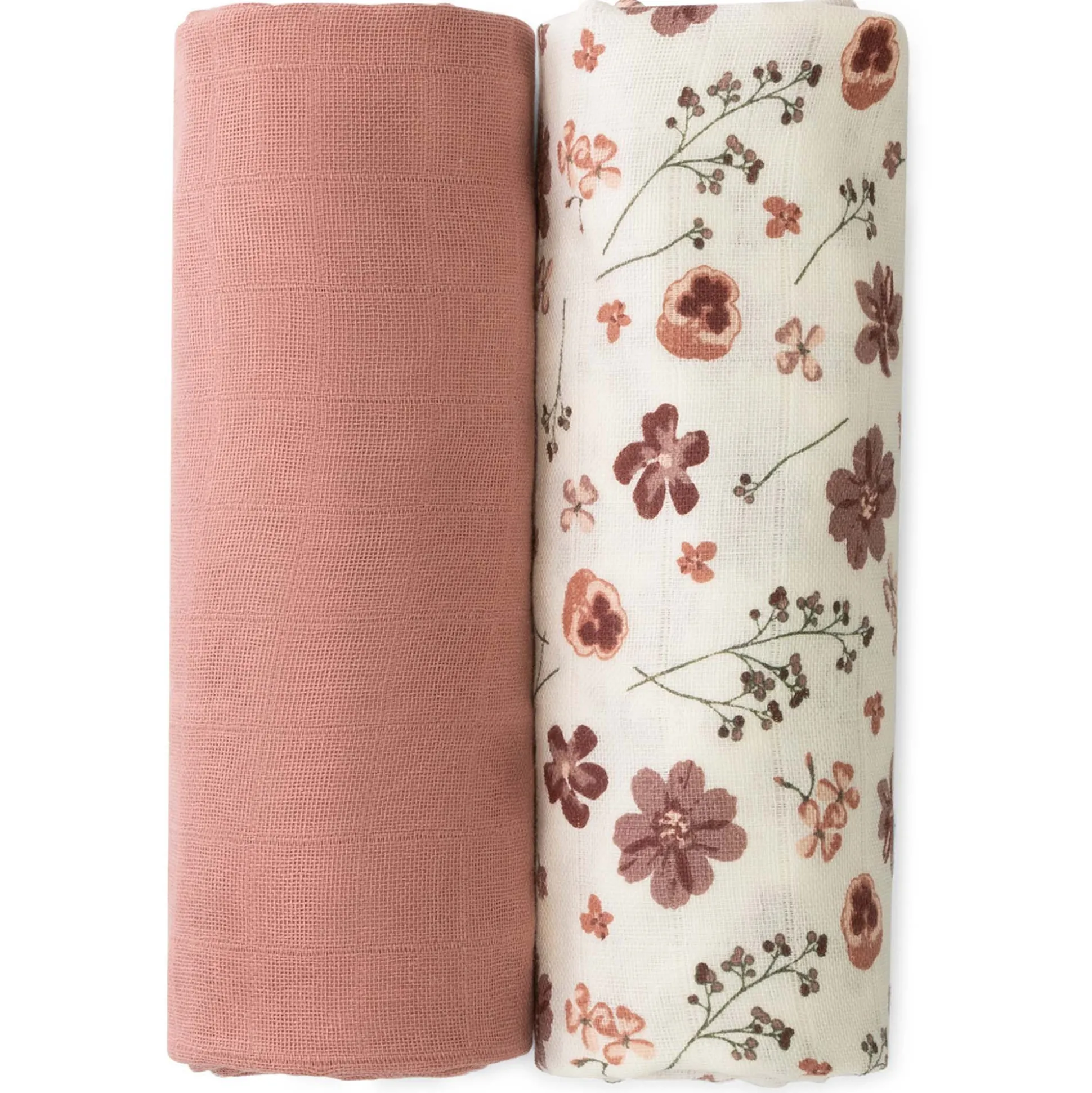 Prénatal hydrofiele multidoeken bloemen 2 stuks roze