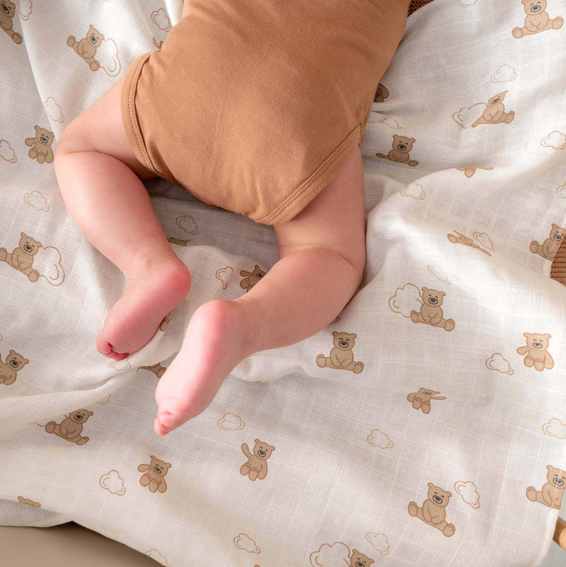 Prénatal hydrofiele multidoeken beer 2 stuks beige