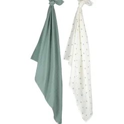 Prénatal hydrofiele multidoeken klavertjes 2 stuks  groen