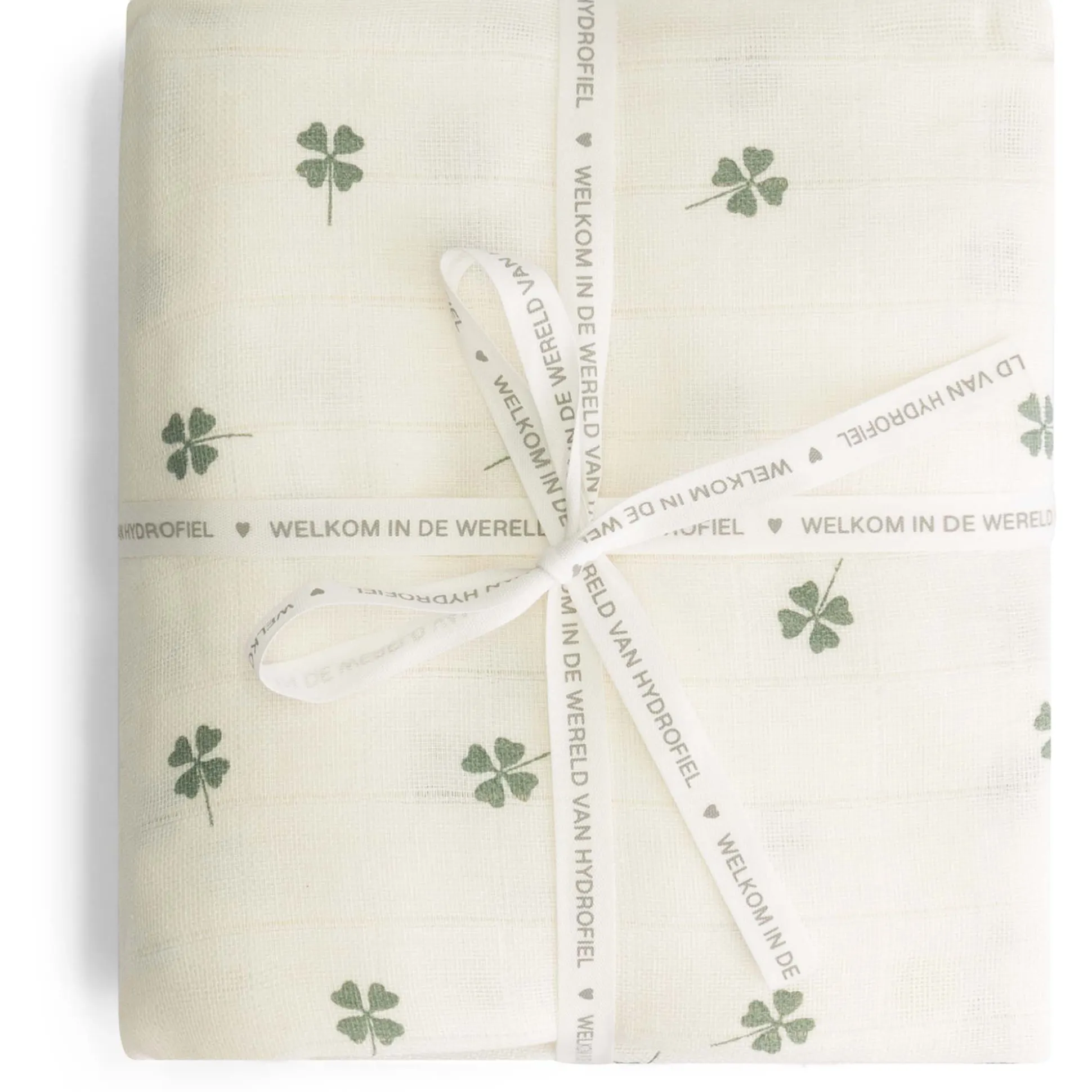 Prénatal hydrofiele multidoeken klavertjes 2 stuks groen