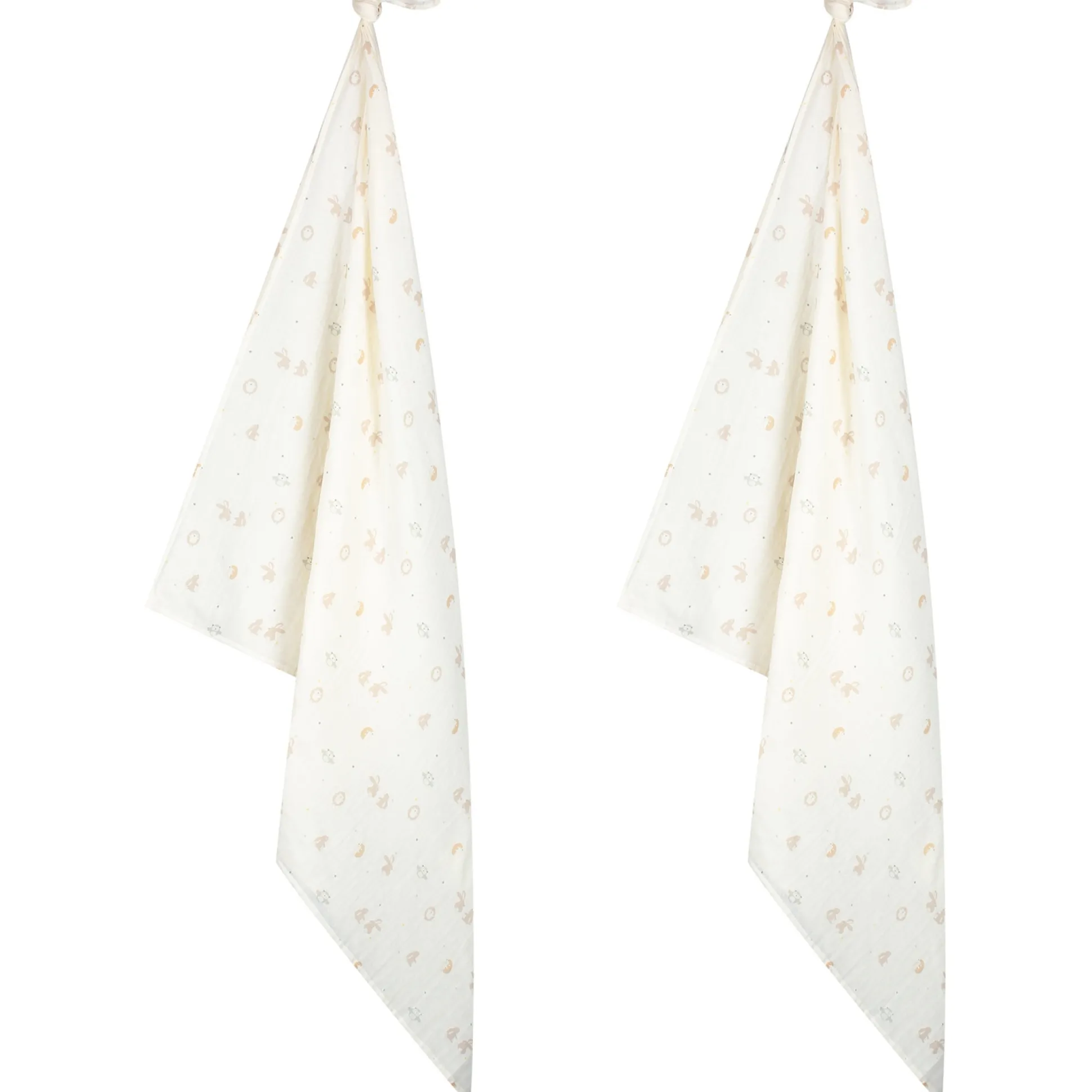 Prénatal hydrofiele multidoeken kleine vriendjes 2 stuks wit