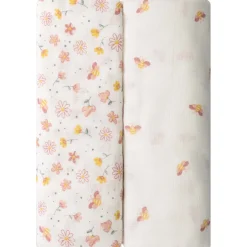 Prénatal hydrofiele multidoeken bloem 2 stuks  roze