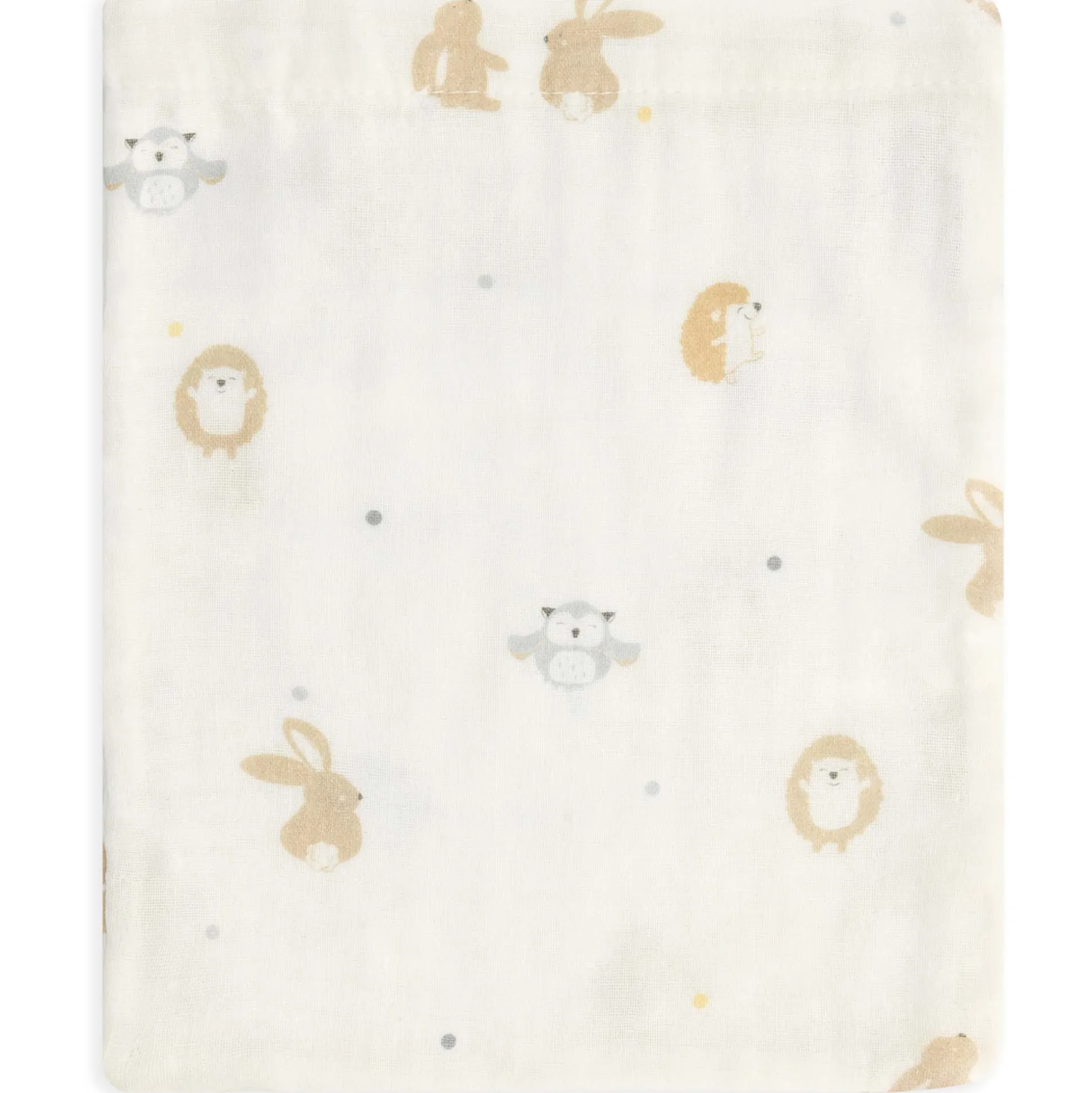 Prénatal hydrofiele washand kleine vriendjes 3 stuks wit