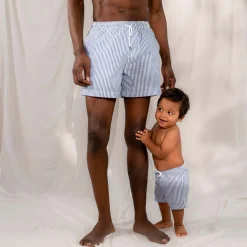 Prénatal kinder zwemshort strepen  strepen blauw