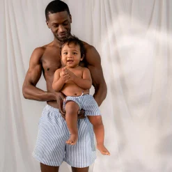 Prénatal kinder zwemshort strepen  strepen blauw