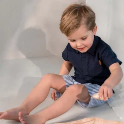 Prénatal kinder zwemshort strepen  strepen blauw