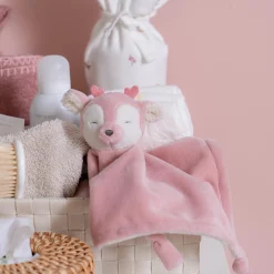 Prénatal knuffeldoekje hert Powder Pink