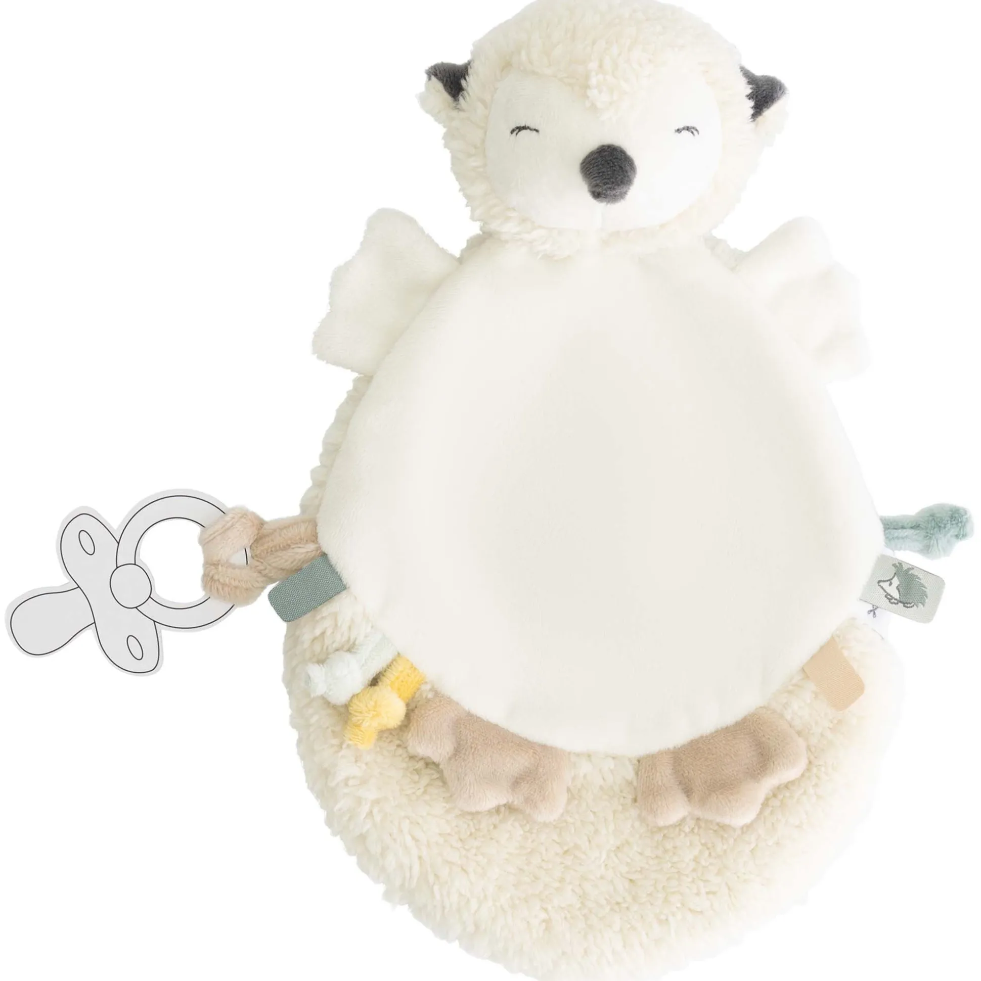 Prénatal knuffeldoekje Kleine Vriendjes wit