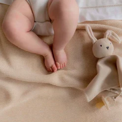 Prénatal ledikantdeken Little Knits wit