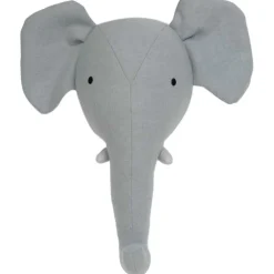 Prénatal muurkop olifant grijs