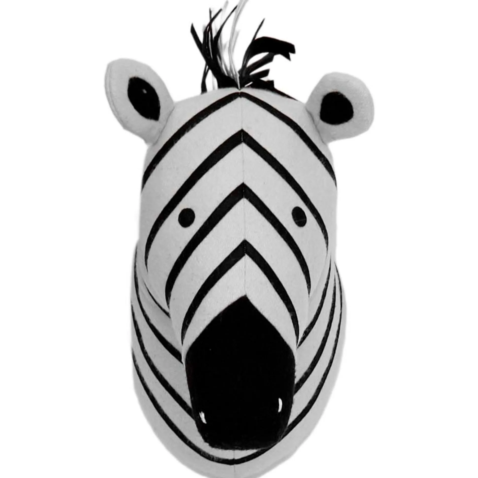 Prénatal muurkop zebra wit