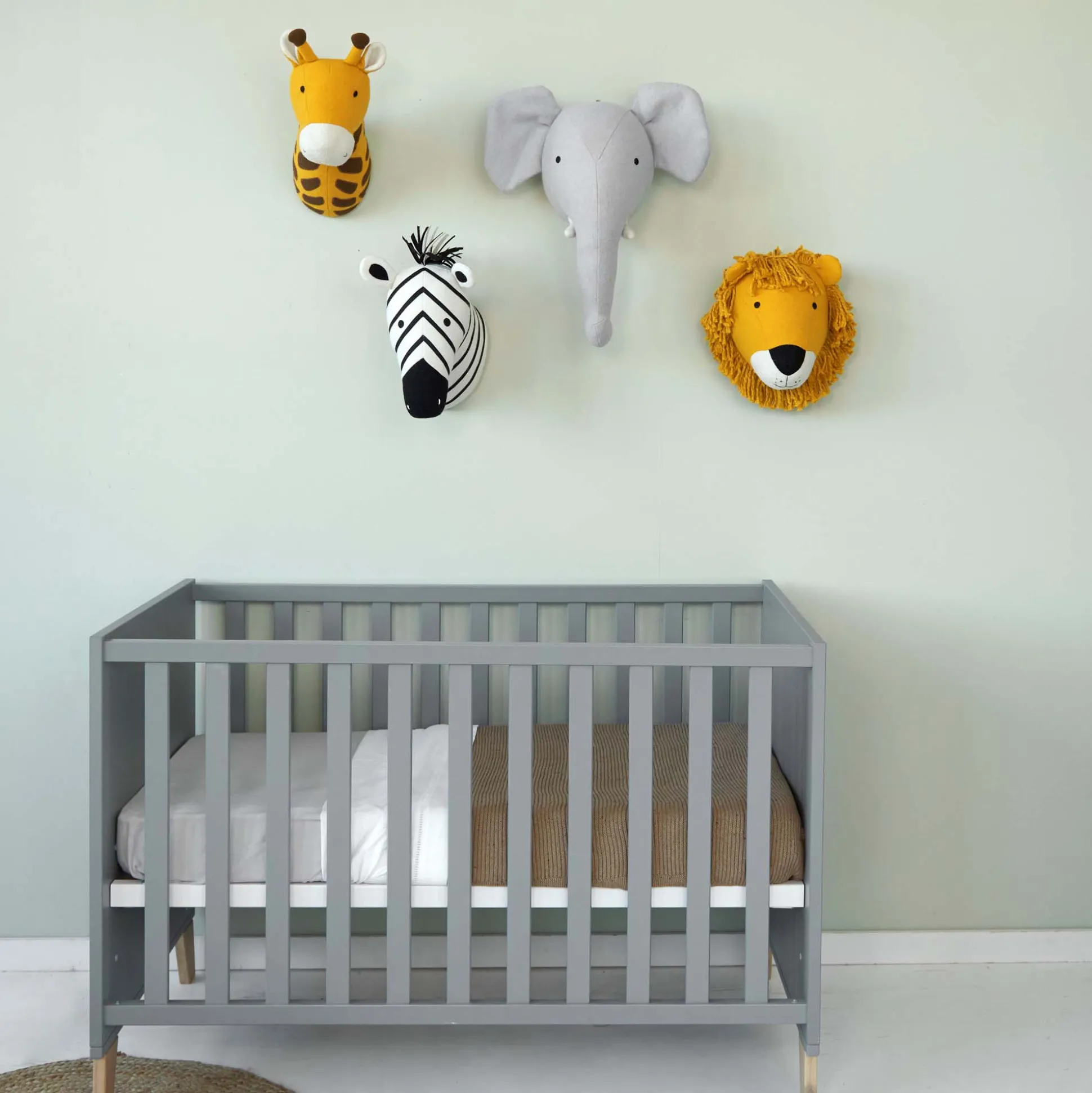 Prénatal muurkop zebra wit