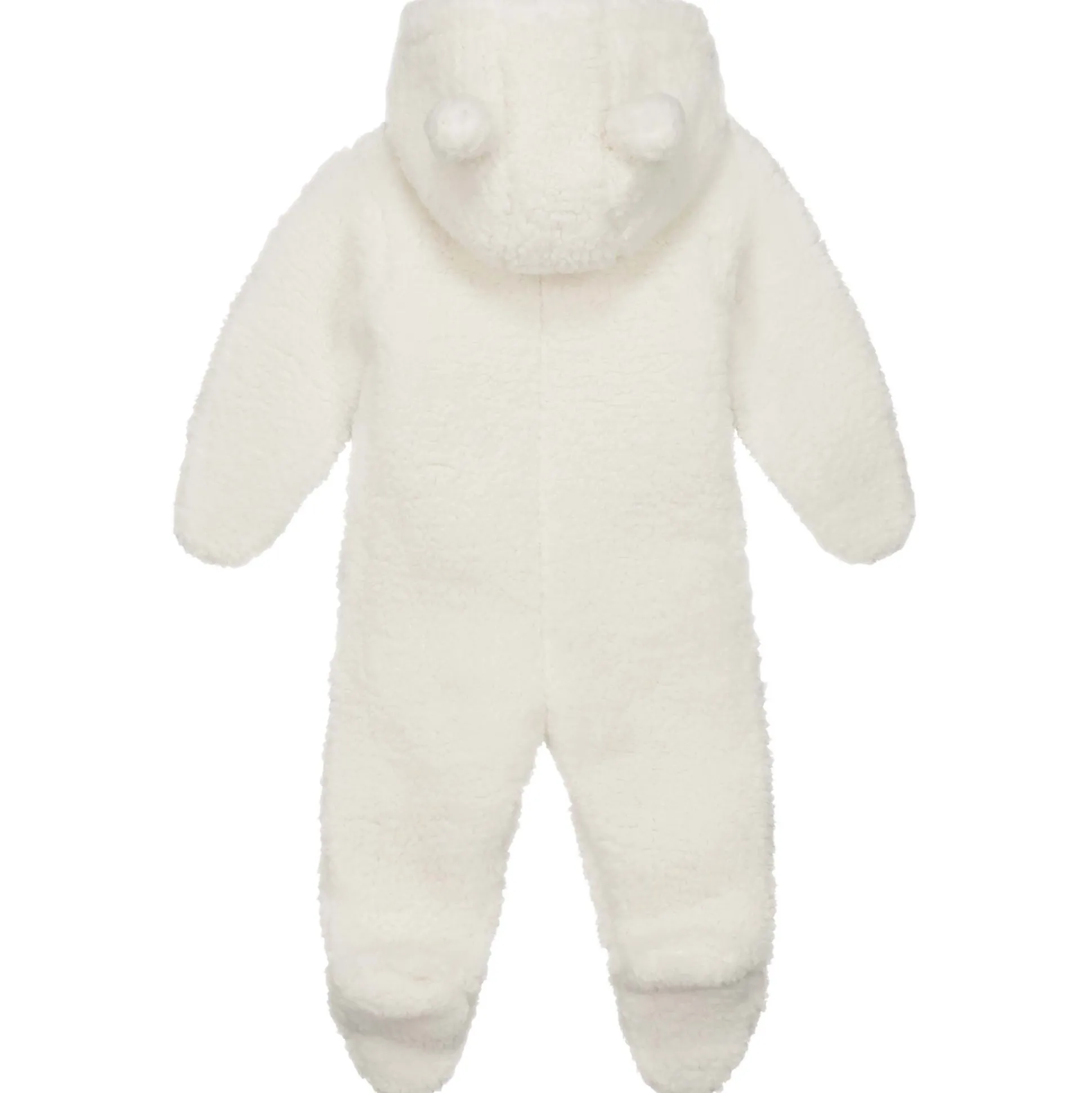 Prénatal newborn berenpak teddy lange mouwen effen wit