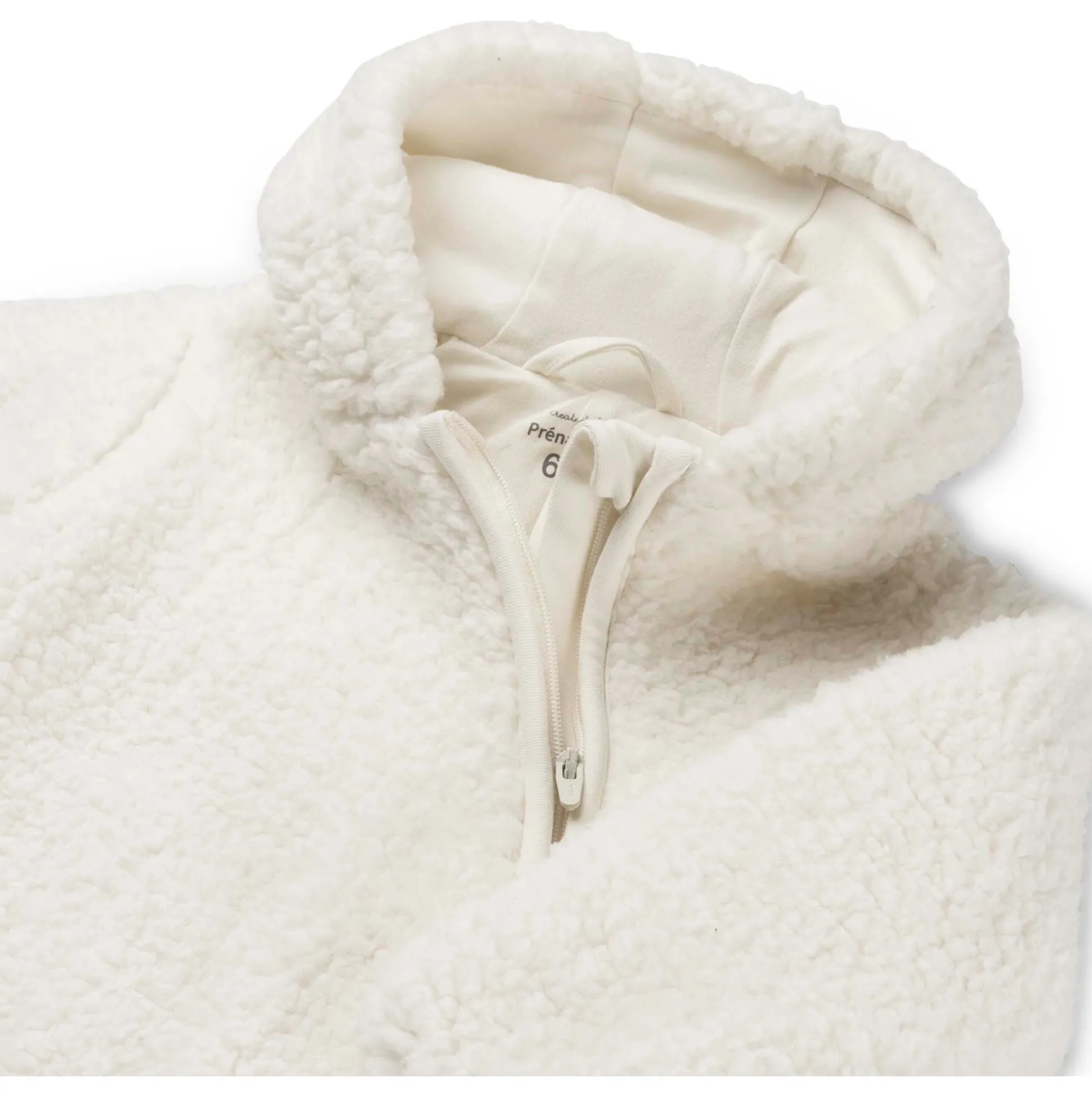 Prénatal newborn berenpak teddy lange mouwen effen wit