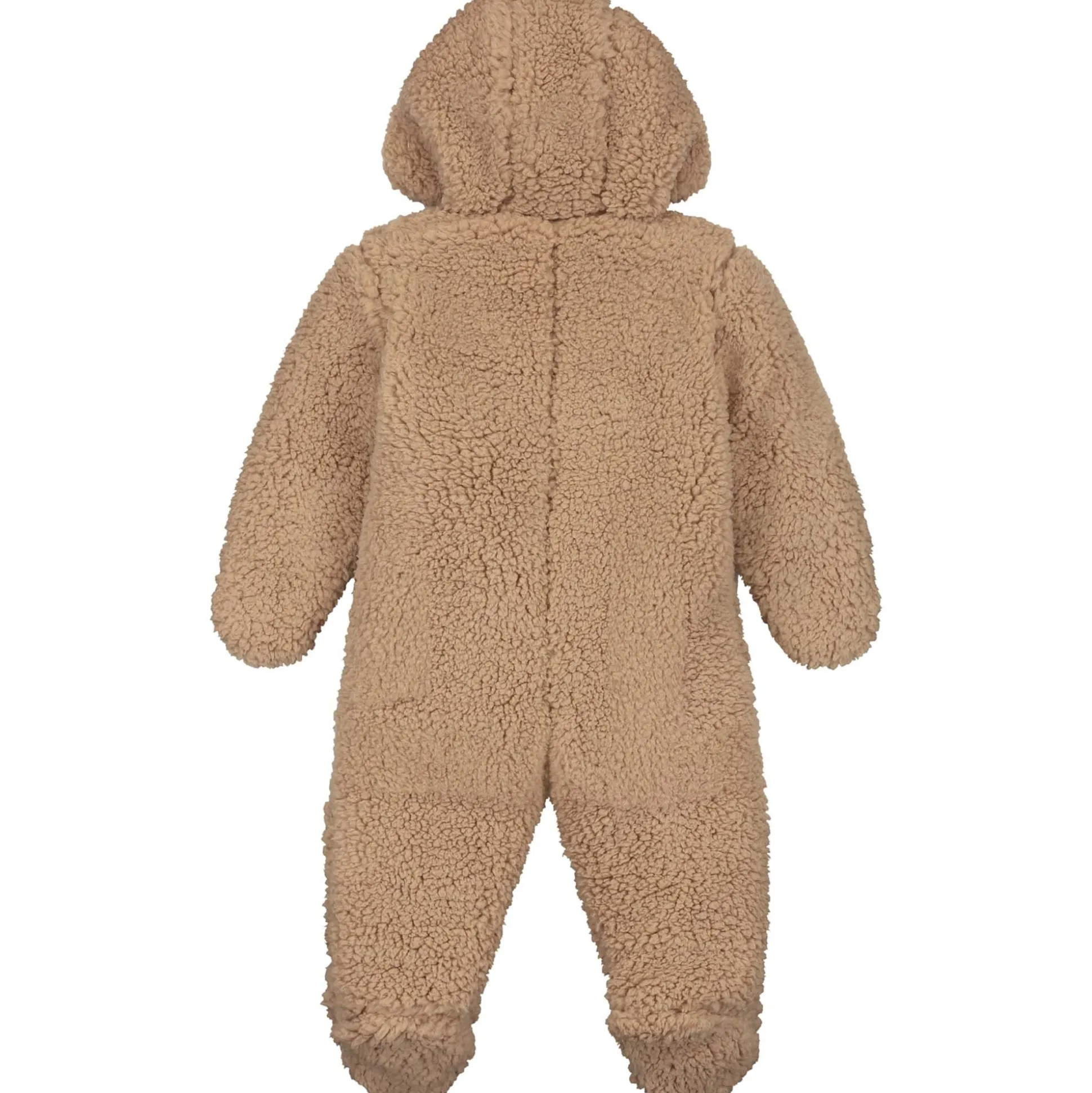 Prénatal newborn berenpak teddy lange mouwen effen taupe