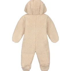 Prénatal newborn berenpak teddy lange mouwen effen beige