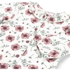 Prénatal newborn body lange mouwen bloemen wit