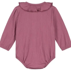 Prénatal newborn body lange mouwen effen paars