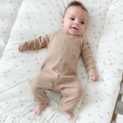 Prénatal newborn boxpakje rib lange mouwen effen taupe