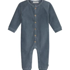 Prénatal newborn boxpakje velours lange mouwen effen blauw