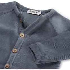 Prénatal newborn boxpakje velours lange mouwen effen blauw