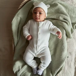 Prénatal newborn boxpakje rib velours lange mouwen effen wit