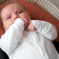 Prénatal newborn boxpakje rib velours lange mouwen effen wit