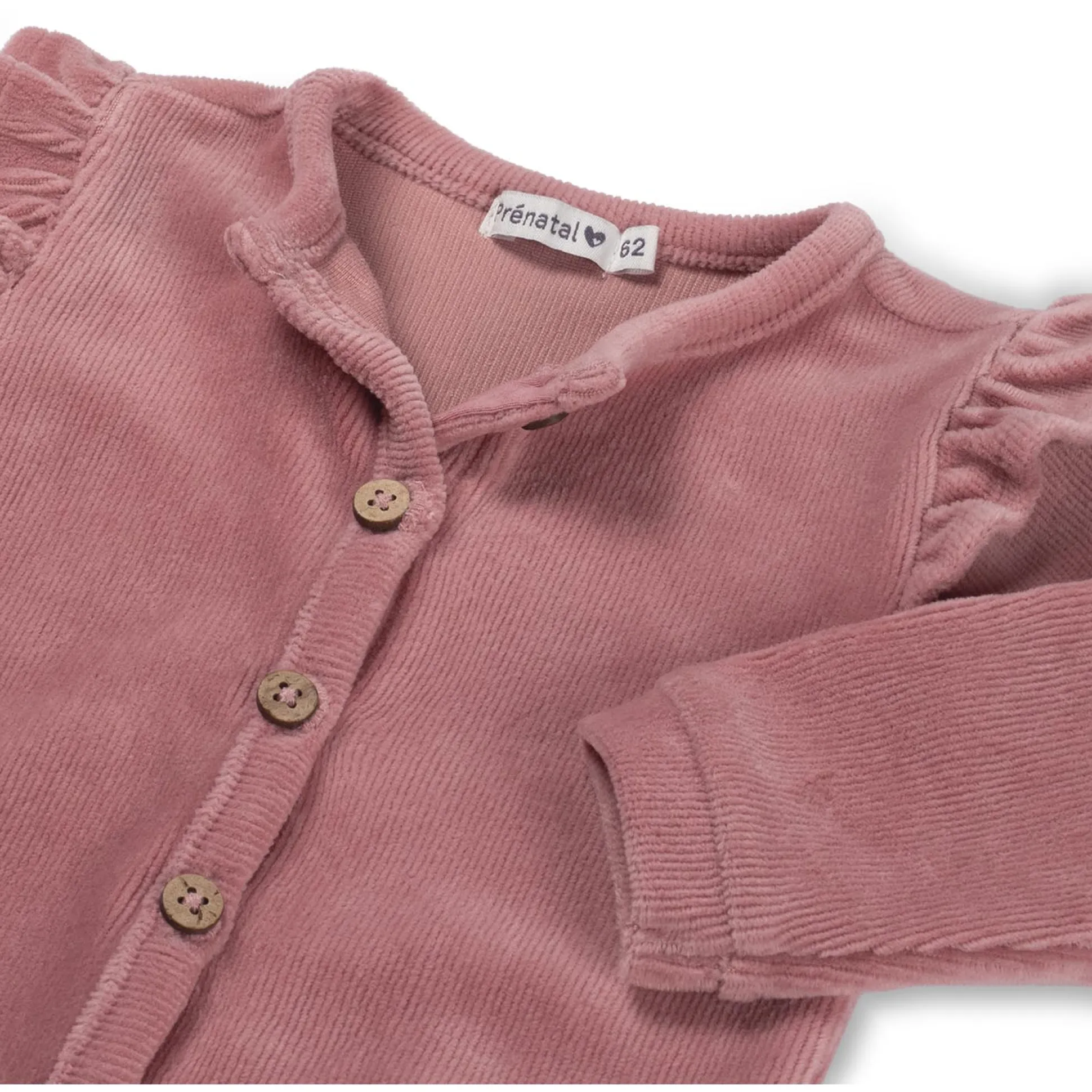 Prénatal newborn boxpakje velours lange mouwen effen roze