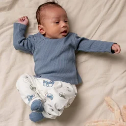 Prénatal newborn broek  all over print wit