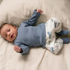 Prénatal newborn broek  all over print wit