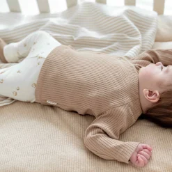 Prénatal newborn broek  all over print beige